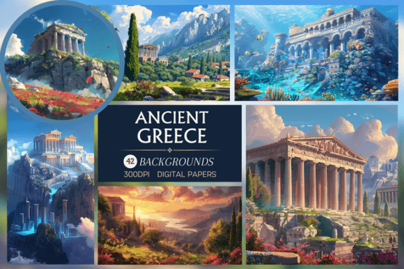 Ancient Greece Landscapes: Digital Backgrounds for Modern Creators