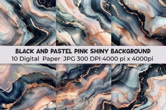 Black and Pastel Pink Shiny Backgrounds: A Modern Design Canvas