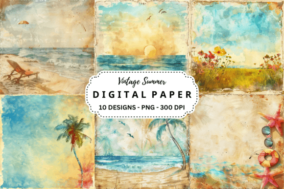 Bring Summer Nostalgia to Life with Vintage Watercolor Backgrounds