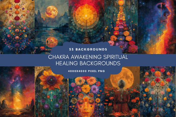Chakra Spiritual Healing Backgrounds: A Creative Toolkit