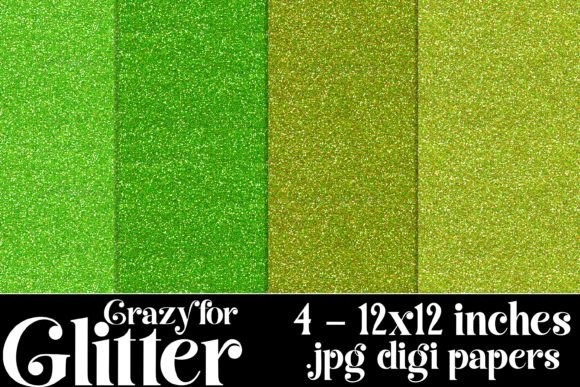 Crazy for Glitter Backgrounds, Green 2: Infuse Your Designs with Vibrant Energy