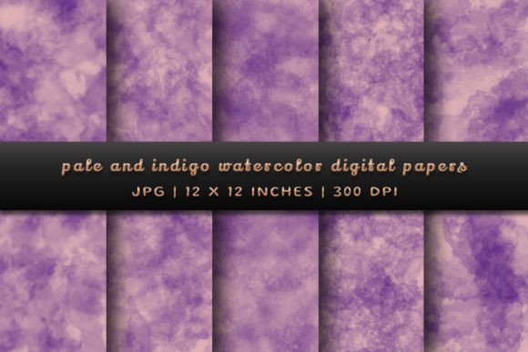 Elevate Your Designs with Pale and Indigo Watercolor Backgrounds