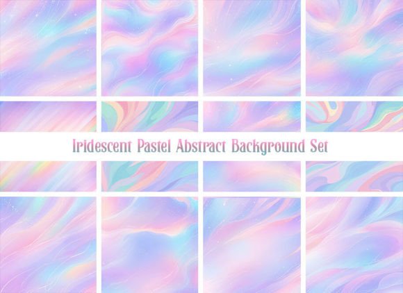 Iridescent Pastel Abstract Backgrounds: Elevate Your Designs