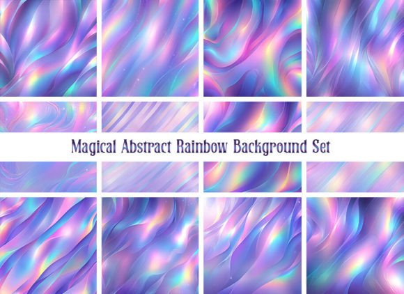 Magical Rainbow Abstract Backgrounds: A Designer's Color Toolkit