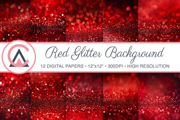 Red Glitter Digital Paper: A Sparkling Asset for Your Projects