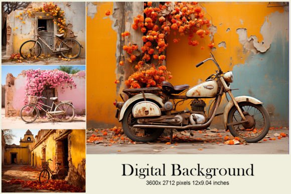 Rediscovering Charm: Bicycle Backgrounds Vintage Wall Art