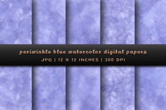 Serene Design with Periwinkle Blue Watercolor Backgrounds
