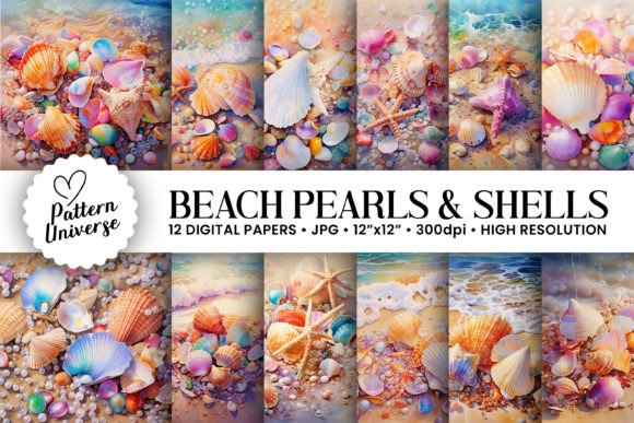 Summer Beach and Pearls: Your Go-To Background for Coastal Projects