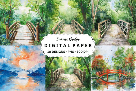 Summer Bridge Backgrounds: Fresh Visuals for Creative Projects