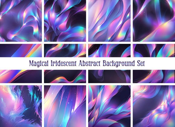 Unlock Creative Potential with Magical Iridescent Abstract Backgrounds