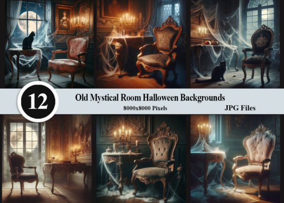 Unlocking the Atmosphere: Old Mystical Room Halloween Backgrounds