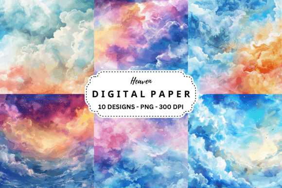 Watercolor Heaven Digital Backgrounds: Your Next Design Secret