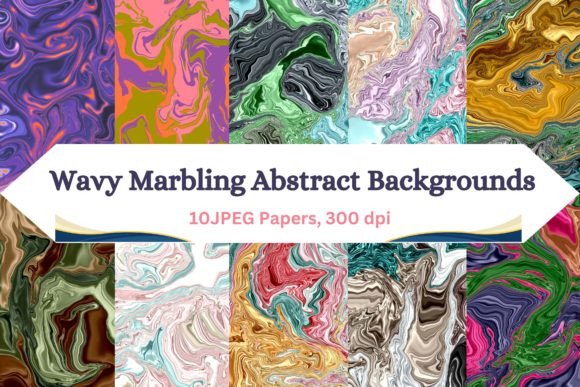 Wavy Marble Flow Abstract Backgrounds: A Designer's Toolkit